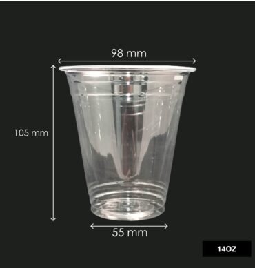 Clear PET Cups 14oz - 1 Carton (1000 pcs)