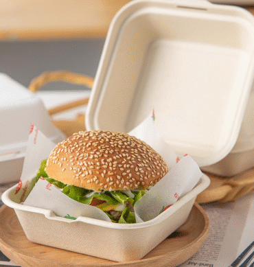 Sugarcane Burger Box 6” - 1 Carton (200pcs)