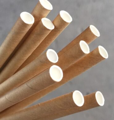 Brown Paper Straw with Wrap Jumbo -1000pc