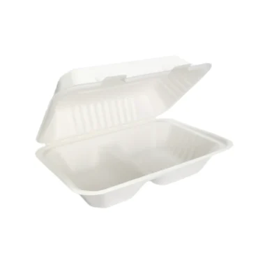 Sugarcane Snack Box 2 Compartment- 1 carton (500pcs)