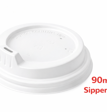 90mm Sipper Lids for 8oz/12oz/16oz Coffee cups (White)- 1000pcs