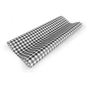 Black Gingham Greaseproof Paper 4 Cut (200x330mm) - 1600 Sheets
