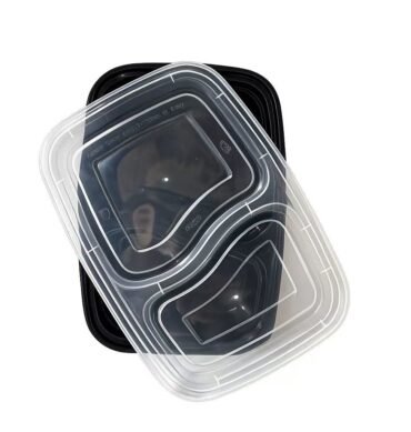 Bento Box 2 Compartment base & Lids  - 1 Carton (150 sets)