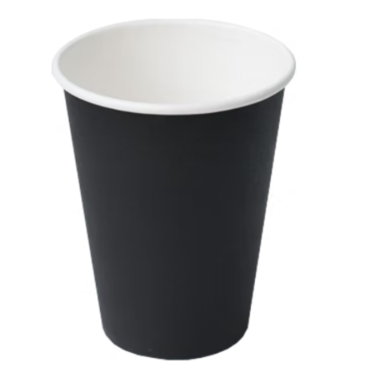 4oz Black Single Wall paper Coffee Cups - 1000pcs (Fits 62mm Lids)