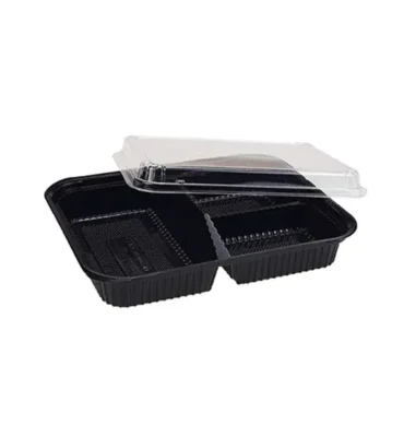 Bento Box 3 Compartment base & Lids  - 1 Carton (150 sets)