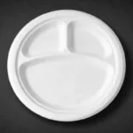 Sugarcane Plate 10" round - 3 Compartment - 500pcs